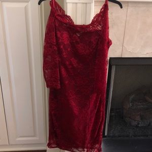 Long sleeve red lace dress. Size small. Tag still on.